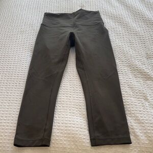 Lululemon Wonder Train Hi-Rise Crop 21” - Dark Olive Size 6